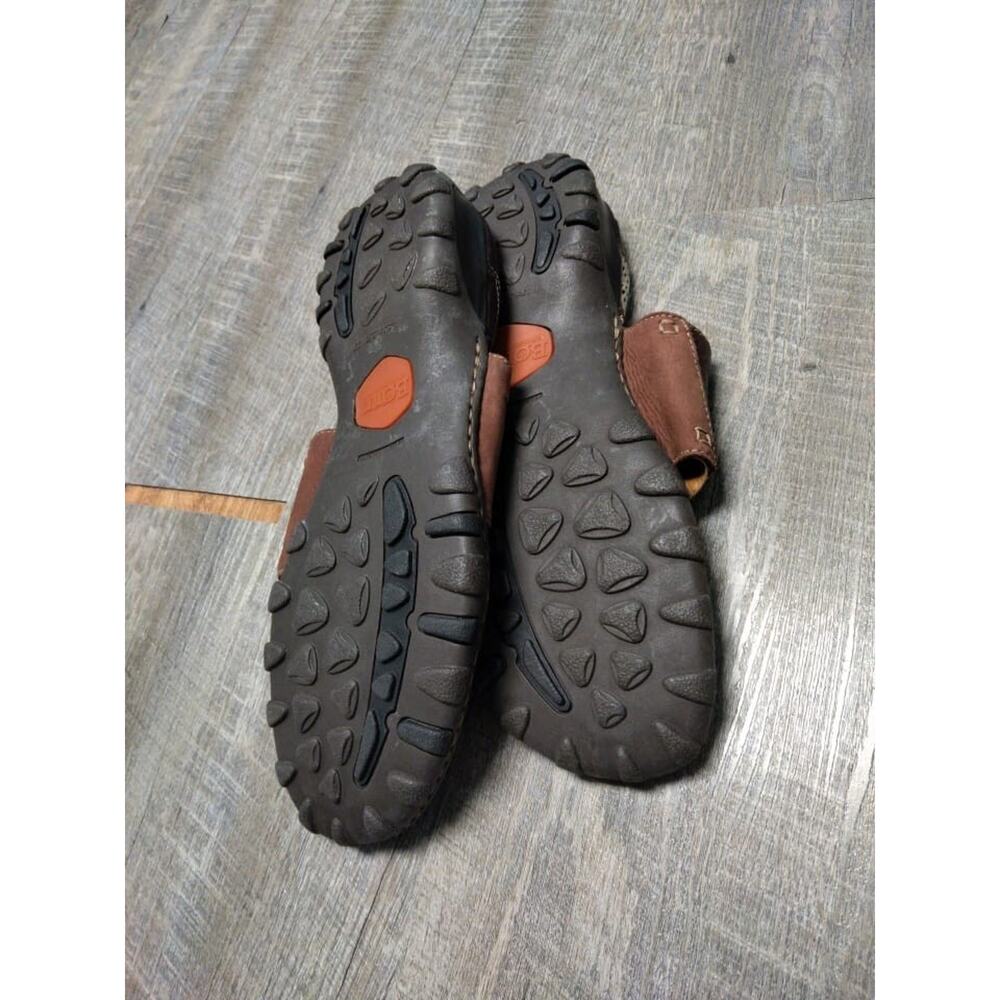 Mens Born Sandal Slip On Thongs Flip Flops Brown Leather Size 12/46 - Picture 5 of 11